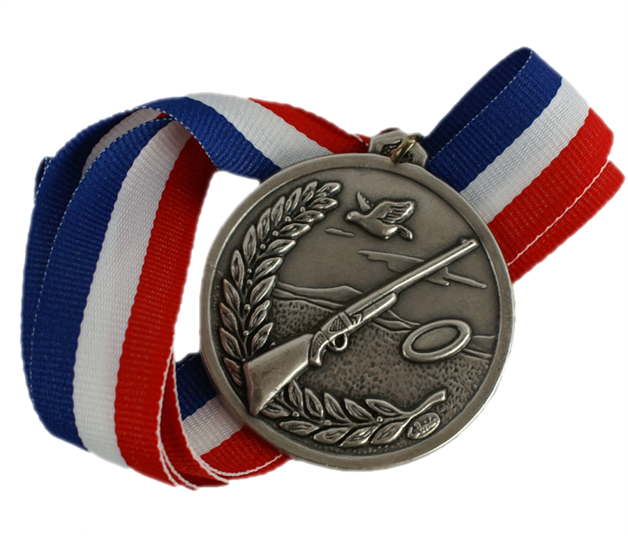 Shotgun Winner Medal-Red/White/Bl Ribbon 1